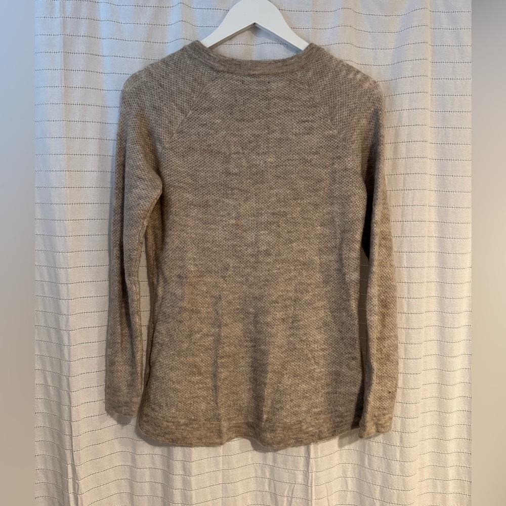Abercrombie & Fitch Mocha/Heather Gray Crewneck Sweater Size Small - Picture 6 of 7